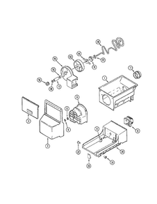 Ice Bin Diagram and Parts List for HMG601080  Admiral Refrigerator