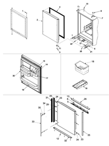 Refrigerator Door Diagram and Parts List for JCB2058GEW-PJCB205  Jenn-Air Refrigerator