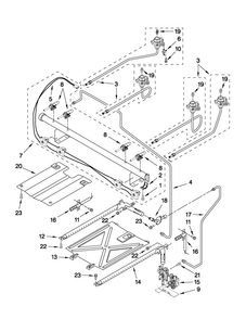 Manifold Parts Diagram and Parts List for AGR6011VDS3  Amana Range