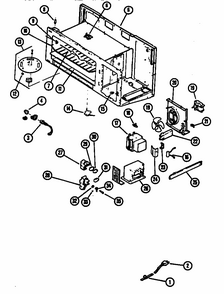 Cavity Assy Diagram and Parts List for MMO2661D-P1140315N  Amana Microwave