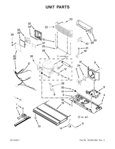 Unit Parts Diagram and Parts List for JFC2290REP00  Jenn-Air Refrigerator