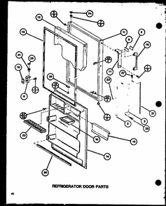 Refrigerator Door Parts (tm20j/p7739008w) (tr20j/p7739009w) Diagram and Parts List for TM20J-P7739008W  Amana Refrigerator