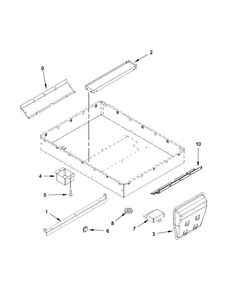 Burner Box Assy Diagram and Parts List for JED4536WR02  Jenn-Air Cooktop