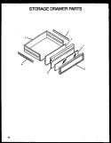 STORAGE DRAWER PARTS Diagram and Parts List for PHU201UB1 P1130740N Amana Range