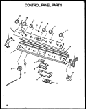 CONTROL PANEL PARTS Diagram and Parts List for PHU201UB1 P1130740N Amana Range