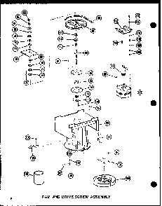 Ram And Drive Screw Assembly Diagram and Parts List for SMCD-2 P18011-10T Amana Trash Compactor