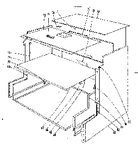 Main Structure Section Diagram and Parts List for 1019026400  Kenmore Range