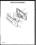 OVEN DOOR ASSY Diagram and Parts List for GBK26AA092M P1142366N W Amana Range
