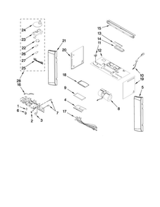 Cabinet And Air Flow Parts Diagram and Parts List for JMV8186AAS16  Jenn-Air Microwave