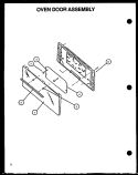 OVEN DOOR ASSY Diagram and Parts List for LBP26AA5Y P1141115N L Amana Range