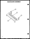 BACKGUARD ASSY Diagram and Parts List for LBP26AA5Y P1141115N L Amana Range