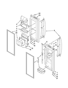 Refrigerator Door Parts Diagram and Parts List for MFI2569VEA2  Maytag Refrigerator