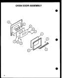 OVEN DOOR ASSY Diagram and Parts List for RLT359UCO P1141108N W Amana Range