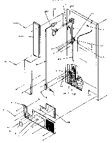 Cabinet Back Diagram and Parts List for TSI18A5W-P1188201WW  Amana Refrigerator