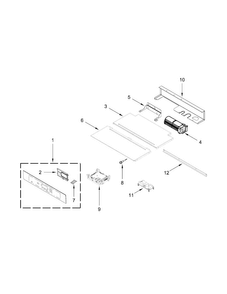 Control Panel Parts Diagram and Parts List for JMW2430WP03  Jenn-Air Microwave