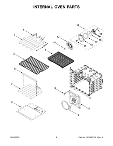 Internal Oven Parts Diagram and Parts List for MOEC6030LZ01  Maytag Microwave Oven Combo