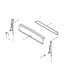 Backguard Parts Diagram and Parts List for AGR3130BAW0  Amana Range