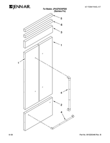 Panel Kit Parts Diagram and Parts List for JPK42FNXWPS00  Jenn-Air Refrigerator