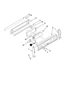 Control Panel Parts Diagram and Parts List for MER6755ACS26  Maytag Range
