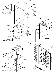 Cabinet Parts And Toe Grille Diagram and Parts List for SS21SL-P1193802WL  Amana Refrigerator