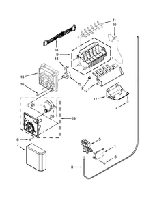 Icemaker Parts Diagram and Parts List for JSC24C8EAM02  Jenn-Air Refrigerator