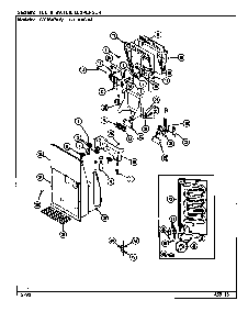Ice & Water Dispenser Diagram and Parts List for GT18X8DV DC45A Maytag Refrigerator