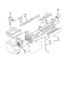 Icemaker Parts Diagram and Parts List for JFC2089HPF3  Jenn-Air Refrigerator
