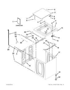 Part Location Diagram of W10549312 Whirlpool USE & CARE GUIDE