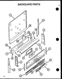 BACKGUARD PARTS Diagram and Parts List for RST382UK P1141220N K Amana Range