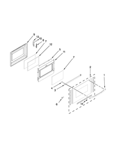 Lower Door Parts Diagram and Parts List for MET8775XB02  Maytag Range