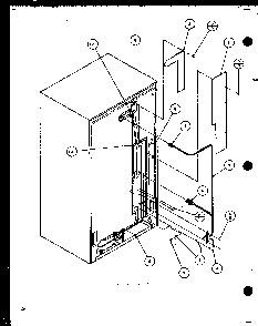 Factory Installed Ice Maker Diagram and Parts List for 36041W-P1122101WW  Amana Refrigerator