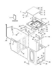 Part Location Diagram of W10464749 Whirlpool FRAME