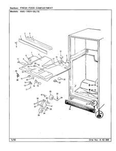 Fresh Food Company Diagram and Parts List for 19924-0A  Admiral Refrigerator