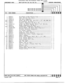 Freezer Compartment Page 2 Diagram and Parts List for 21484B  Admiral Refrigerator