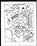 LOWER OVEN CABINET ASSY Diagram and Parts List for RSD363  Caloric Range