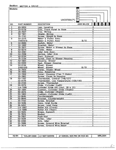 Motor And Drive Page 2 Diagram and Parts List for 8750A  Norge Dryer