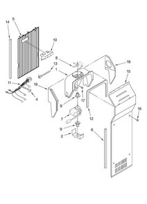 Air Flow Parts Diagram and Parts List for ASD2522VRB01  Amana Refrigerator