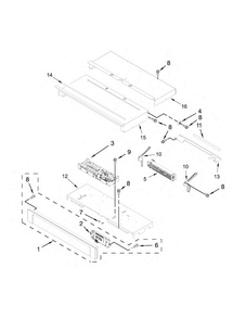 Control Panel Parts Diagram and Parts List for AWO6313SFB00  Amana Wall Oven