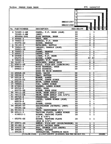 Fresh Food Door Page 2 Diagram and Parts List for 321240  Admiral Refrigerator