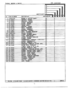 Motor/drive Page 2 Diagram and Parts List for LNC7741A71  Maytag Dryer