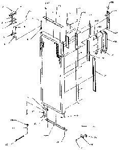 Refrigerator Door Hinge And Trim Diagram and Parts List for SZDE27N-P1162205W  Amana Refrigerator