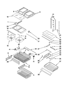 Shelf Parts Diagram and Parts List for AFF2534FEW4  Amana Refrigerator