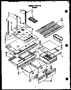 Shelf Parts Diagram and Parts List for GFS207-MN02  Amana Refrigerator