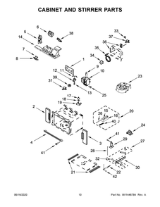 Cabinet And Stirrer Parts Diagram and Parts List for JMW2430IL03  Maytag Range