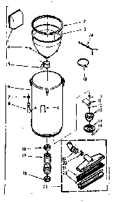 Unit Parts Diagram and Parts List for 11640820  Kenmore Central Vacuum