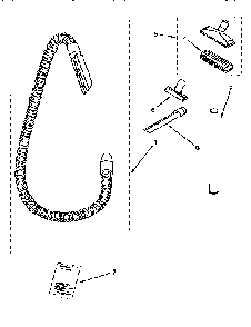 Hose And Attachment Diagram and Parts List for 1163035590C  Kenmore Upright Vacuum