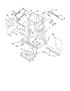 Frame Parts Diagram and Parts List for MTUC7000AWB1  Maytag Trash Compactor