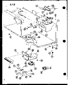 Interior Parts Diagram and Parts List for RR-9TB P75043-3M Amana Microwave