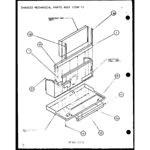 Chassis Mechanical Parts Assy 1 Diagram and Parts List for PTH12400ER P9872129R Amana Air Conditioner
