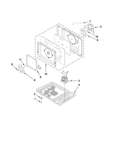 Base Plate And Convection Parts Diagram and Parts List for JMC9158BAS13  Jenn-Air Microwave